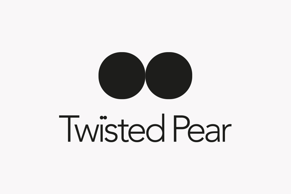 Twisted Pear logo, Identity, Brand