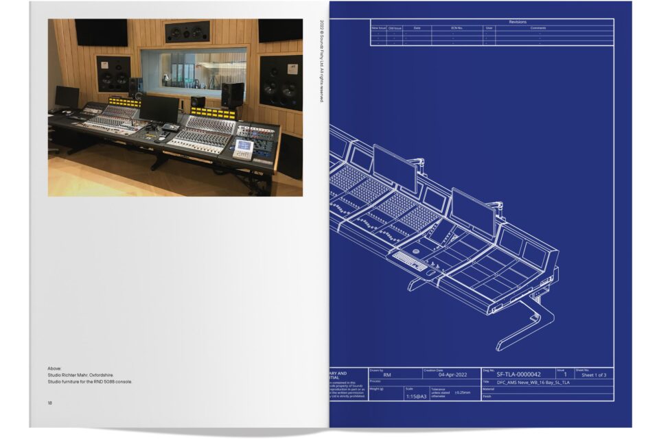 Brochure, Film, Music Recording, Soundz Fishy, Technical Studio Furniture, TV