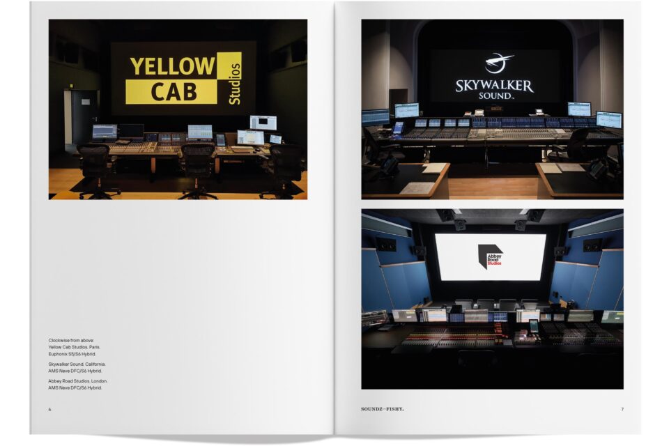 Brochure, Film, Music Recording, Soundz Fishy, Technical Studio Furniture, TV