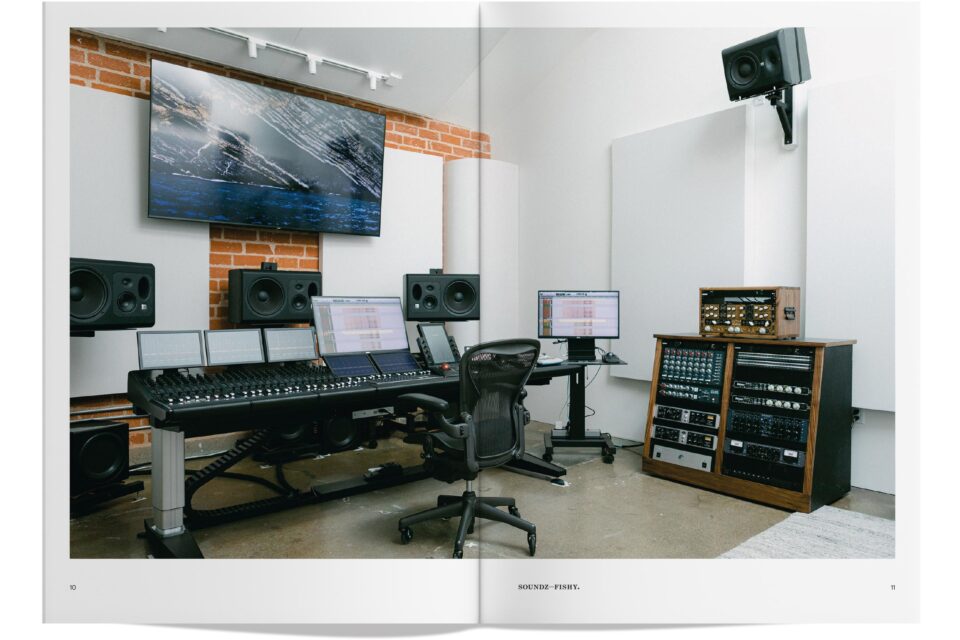 Brochure, Film, Music Recording, Soundz Fishy, Technical Studio Furniture, TV