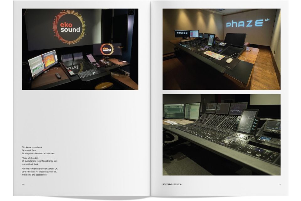 Brochure, Film, Music Recording, Soundz Fishy, Technical Studio Furniture, TV